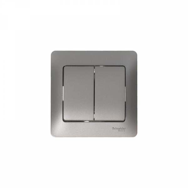 Выключатель 2-кл. СП Glossa 10А IP20 (сх. 5) 10AX механизм платина SE GSL001251 ТехноИмпульс