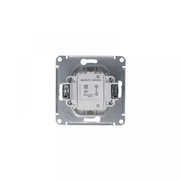 Выключатель 1-кл. СП Glossa 10А IP20 (сх. 1) 10AX механизм платина SE GSL001211 ТехноИмпульс