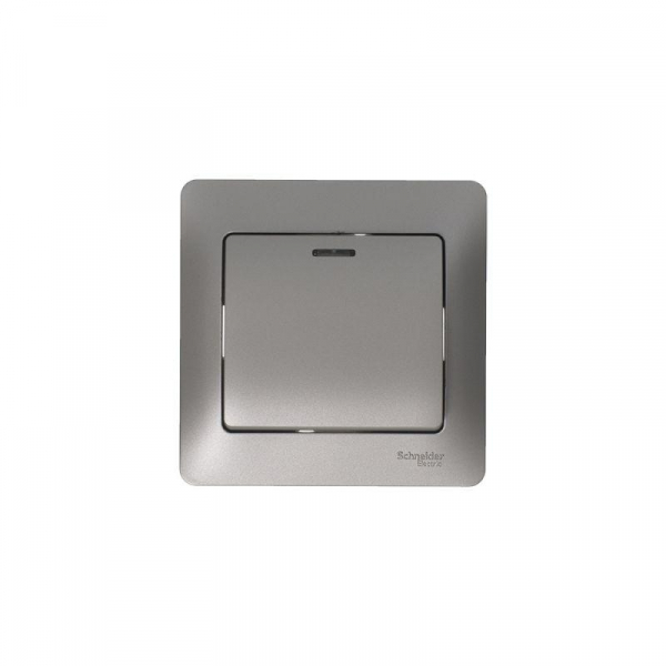 Выключатель 1-кл. СП Glossa 10А IP20 (сх. 1а) 10AX с подсветкой механизм платина SE GSL001213 ТехноИмпульс