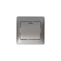 Выключатель 1-кл. СП Glossa 10А IP20 (сх. 1а) 10AX с подсветкой механизм платина SE GSL001213 ТехноИмпульс