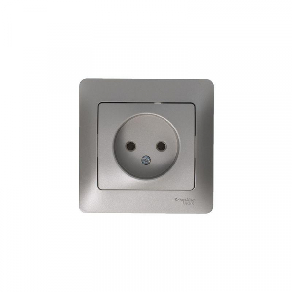 Розетка 1-м СП Glossa 16А IP20 250В с заземл. механизм платина SE GSL001243 ТехноИмпульс