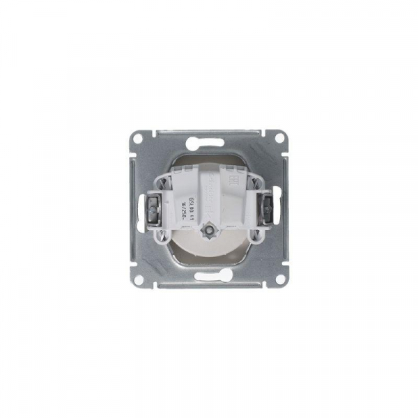 Розетка 1-м СП Glossa 16А IP20 250В с заземл. механизм платина SE GSL001243 ТехноИмпульс