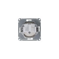 Розетка 1-м СП Glossa 16А IP20 250В с заземл. механизм платина SE GSL001243 ТехноИмпульс