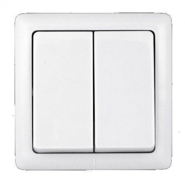 Выключатель 2-кл. ОП Хит 6А IP20 250В бел. SE VA56-232-B ТехноИмпульс