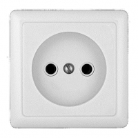Розетка 1-м ОП Хит 10А IP20 250В без заземл. без защ. шторок бел. SE RA10-131-B ТехноИмпульс