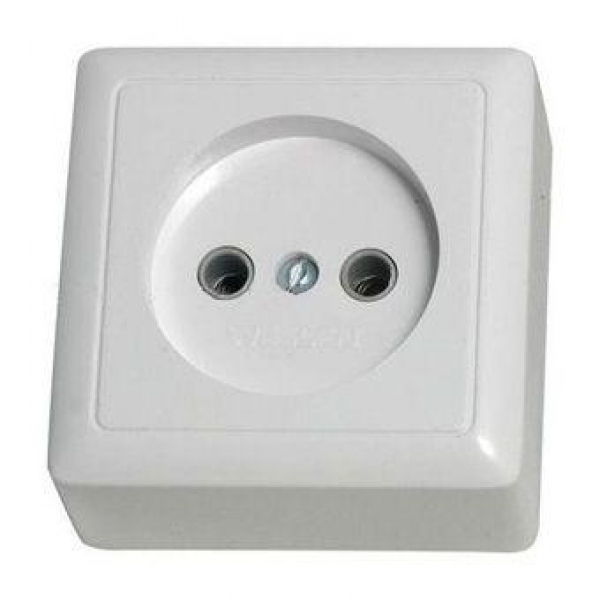 Розетка 1-м ОП Хит 10А IP20 250В без заземл. без защ. шторок бел. SE RA10-131-B ТехноИмпульс