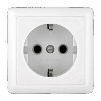 Розетка 1-м ОП Хит 16А IP20 250В с заземл. без защ. шторок бел. SE RA16-133-B ТехноИмпульс