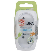 Разветвитель 2-м без заземл. 16А IP20 SP-2-W бел. Эра C0045520 ТехноИмпульс