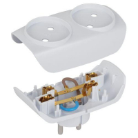 Разветвитель 2-м без заземл. 16А IP20 SP-2-W бел. Эра C0045520 ТехноИмпульс