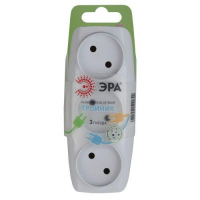 Разветвитель 3-м без заземл. 16А IP20 SP-3-W бел. Эра C0045527 ТехноИмпульс