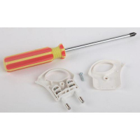 Вилка V1 6А без заземл. с кольцом непрямой ввод (10/200/9600) бел. ЭРА Б0019182 ТехноИмпульс