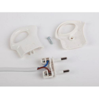 Вилка V1 6А без заземл. с кольцом непрямой ввод (10/200/9600) бел. ЭРА Б0019182 ТехноИмпульс