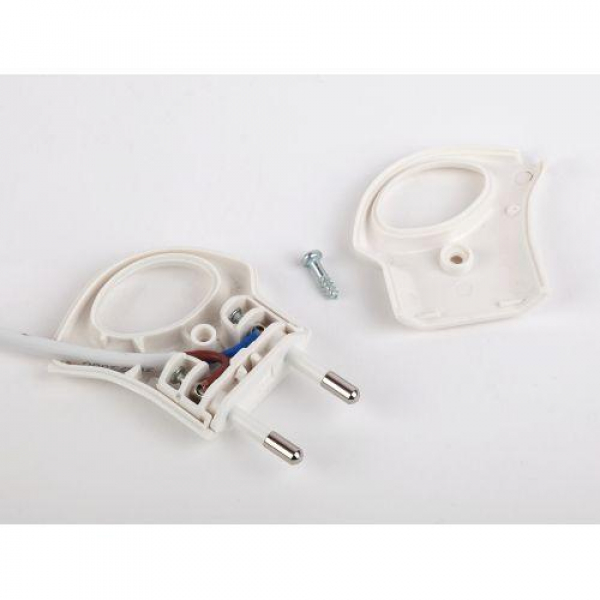 Вилка V1 6А без заземл. с кольцом непрямой ввод (10/200/9600) бел. ЭРА Б0019182 ТехноИмпульс