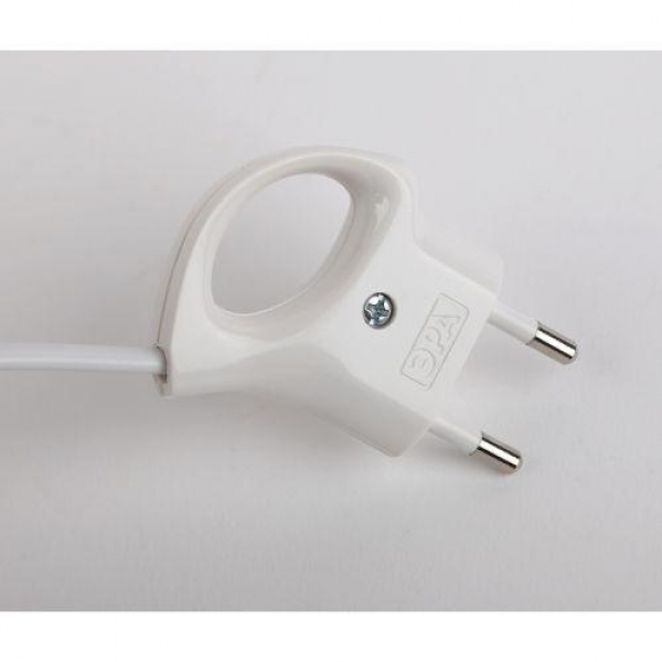 Вилка V1 6А без заземл. с кольцом непрямой ввод (10/200/9600) бел. ЭРА Б0019182 ТехноИмпульс