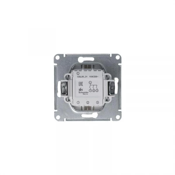 Выключатель 3-кл. СП Glossa 10А IP20 (сх. 3) 10AX механизм платина SE GSL001231 ТехноИмпульс