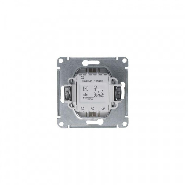 Выключатель 3-кл. СП Glossa 10А IP20 (сх. 3) 10AX механизм платина SE GSL001231 ТехноИмпульс
