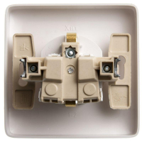 Розетка 1-м СП 1мод. Хит 16А IP20 250В с заземл. защ. шторки бел. SE RS16-136-B ТехноИмпульс