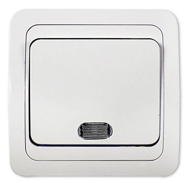 Выключатель 1-кл. СП Classico 2121 10А IP20 с подсветкой бел. ASD / IN HOME 4680005959853 ТехноИмпульс
