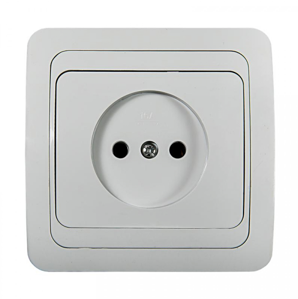 Розетка 1-м СП Classico 2022 16А IP20 бел. ASD / IN HOME 4680005959891 ТехноИмпульс
