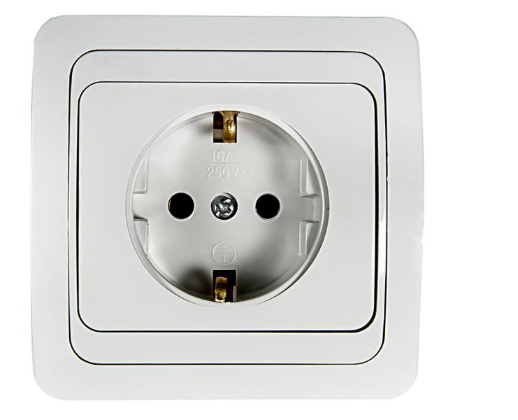 Розетка 1-м CLASSICO с заземл. 2028 бел. ASD / IN HOME 4680005959907 ТехноИмпульс