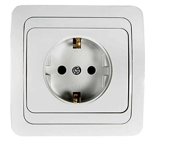 Розетка 1-м CLASSICO с заземл. 2028 бел. ASD / IN HOME 4680005959907 ТехноИмпульс