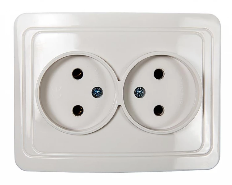 Розетка 2-м СП Classico 2102 16А IP20 бел. ASD / IN HOME 4680005959914 ТехноИмпульс