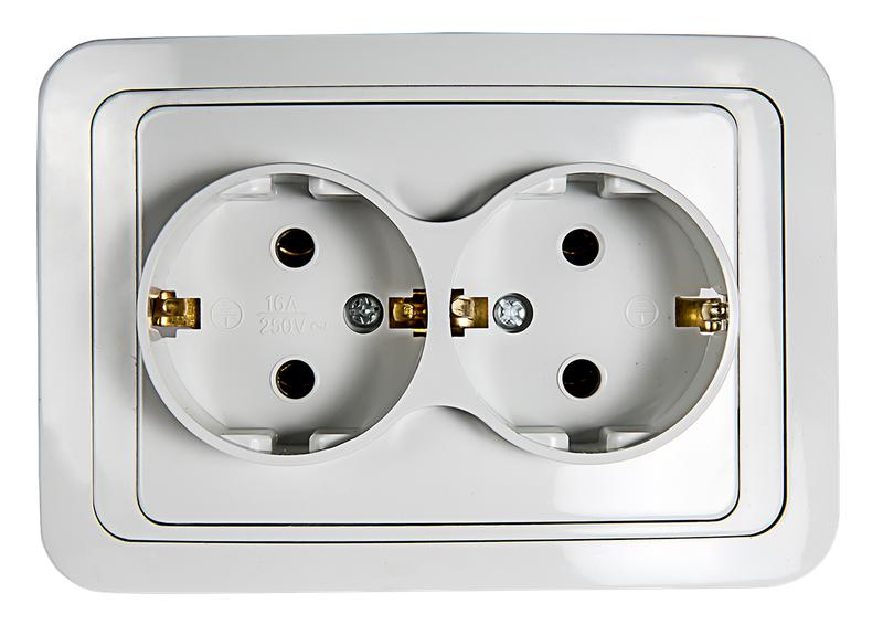Розетка 2-м CLASSICO с заземл. 2128 бел. ASD / IN HOME 4680005959921 ТехноИмпульс