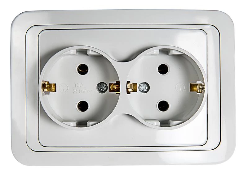 Розетка 2-м CLASSICO с заземл. 2128 бел. ASD / IN HOME 4680005959921 ТехноИмпульс