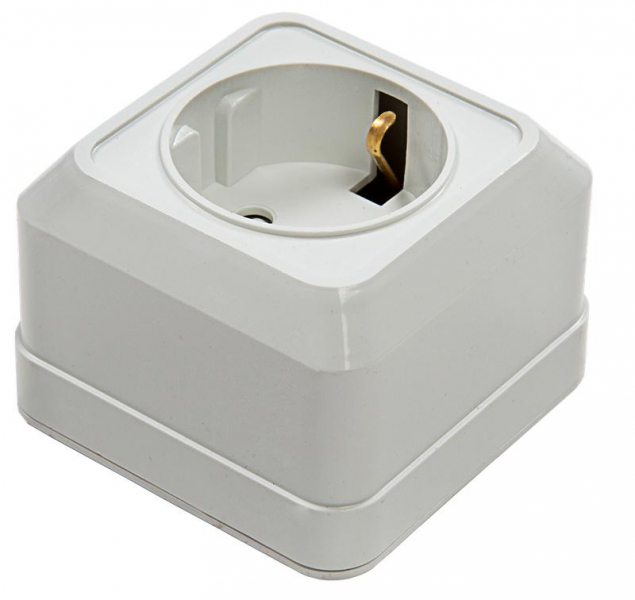 Розетка 1-м BOLLETO защ. шторки с заземл. накл. 7028х бел. ASD / IN HOME 4690612000954 ТехноИмпульс