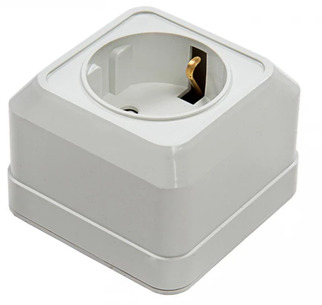 Розетка 1-м BOLLETO защ. шторки с заземл. накл. 7028х бел. ASD / IN HOME 4690612000954 ТехноИмпульс