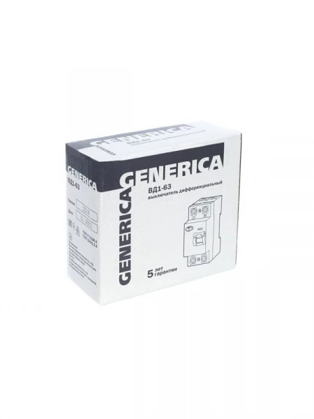 Выключатель дифференциального тока (УЗО) 2п 16А 30мА тип AC ВД1-63 GENERICA MDV15-2-016-030 ТехноИмпульс