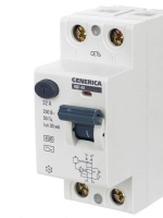 Выключатель дифференциального тока (УЗО) 2п 32А 30мА тип AC ВД1-63 GENERICA MDV15-2-032-030 ТехноИмпульс