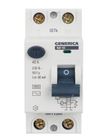 Выключатель дифференциального тока (УЗО) 2п 40А 30мА тип AC ВД1-63 GENERICA MDV15-2-040-030 ТехноИмпульс