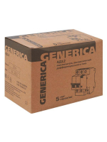 Выключатель автоматический дифференциального тока 2п 25А 30мА АД12 GENERICA MAD15-2-025-C-030 ТехноИмпульс