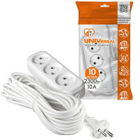 Удлинитель 3х10м без заземл. 10А IP20 У6-639М ПВС 2х1 UNIVersal 639М-10 ТехноИмпульс