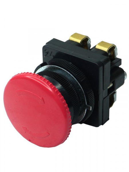 Выключатель кнопочный КЕ-141 У2 исп.2 1НО+1НЗ гриб с фиксацией 10А IP54 660В красн. Электротехник ET502409 ТехноИмпульс