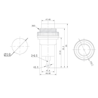 Выключатель-кнопка металл 220В 2А (2с) OFF-(ON) d10.2 красн. Mini (RWD-213) Rexant 36-3331 ТехноИмпульс