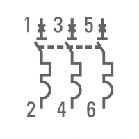 Выключатель автоматический модульный 3п C 16А 4.5кА ВА 47-63 PROxima EKF mcb4763-3-16C-pro ТехноИмпульс