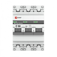 Выключатель автоматический модульный 3п C 50А 4.5кА ВА 47-63 PROxima EKF mcb4763-3-50C-pro ТехноИмпульс