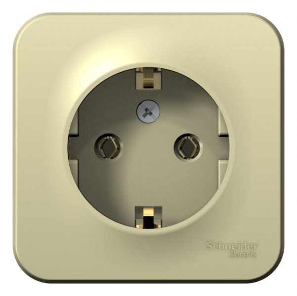 Розетка 1-м ОП Blanca 16А IP20 250В с заземл. без защ. шторок с изолир. пластиной беж. SE BLNRA010117 ТехноИмпульс