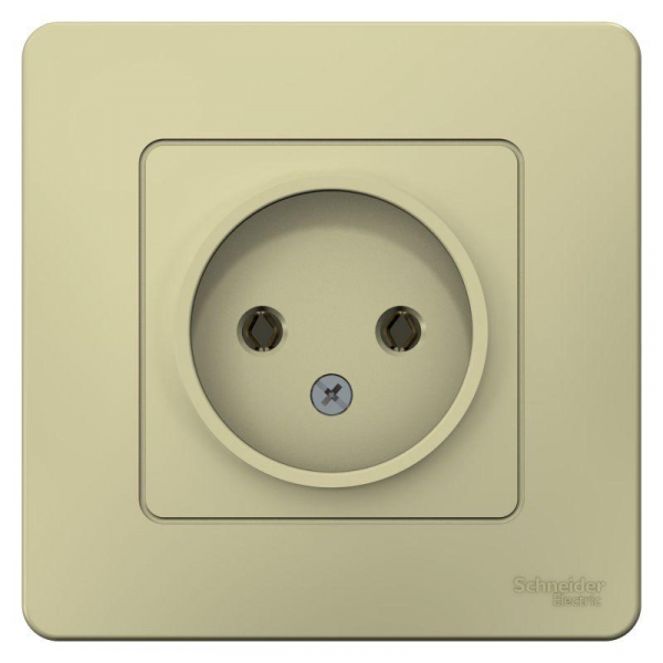 Розетка 1-м СП Blanca 16А IP20 250В без заземл. без защ. шторок беж. SE BLNRS000017 ТехноИмпульс