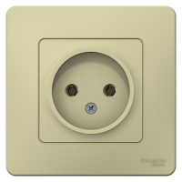 Розетка 1-м СП Blanca 16А IP20 250В без заземл. без защ. шторок беж. SE BLNRS000017 ТехноИмпульс