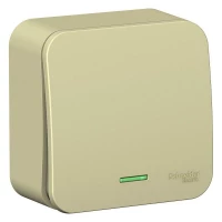 Выключатель 1-кл. ОП Blanca 10А IP20 (сх. 1) 250В с подсветкой с изолир. пластиной беж. SE BLNVA101117 ТехноИмпульс