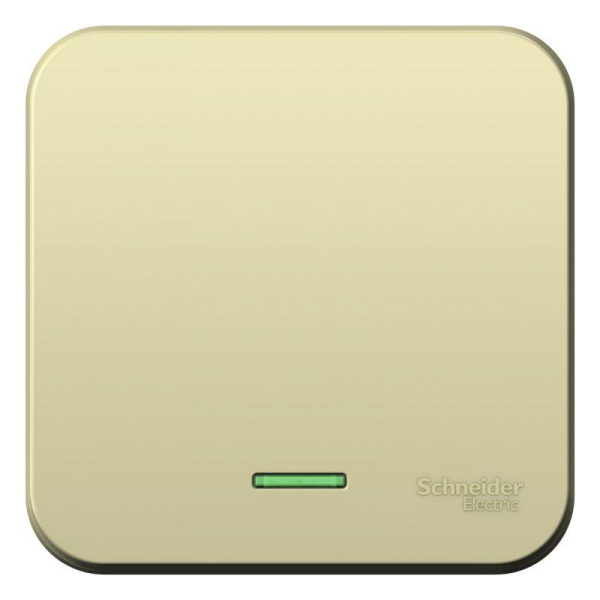 Выключатель 1-кл. ОП Blanca 10А IP20 (сх. 1) 250В с подсветкой с изолир. пластиной беж. SE BLNVA101117 ТехноИмпульс