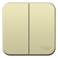 Выключатель 2-кл. ОП Blanca 10А IP20 (сх. 5) 250В с изолир. пластиной беж. SE BLNVA105017 ТехноИмпульс