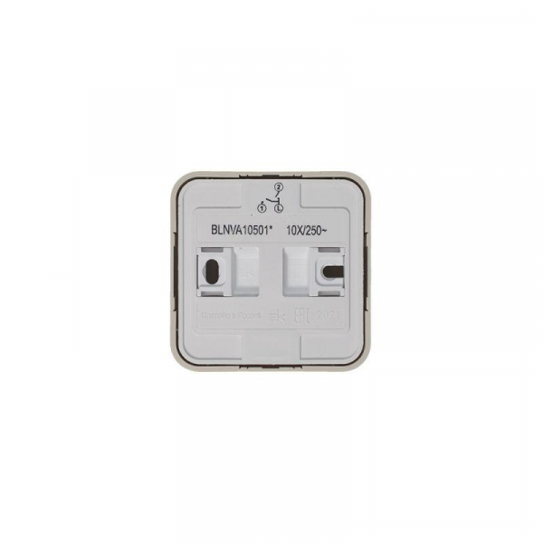 Выключатель 2-кл. ОП Blanca 10А IP20 (сх. 5) 250В с изолир. пластиной беж. SE BLNVA105017 ТехноИмпульс
