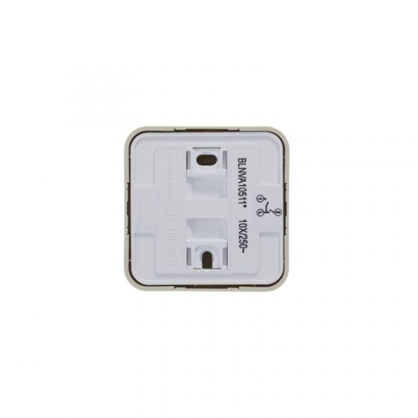 Выключатель 2-кл. ОП Blanca 10А IP20 (сх. 5) 250В с подсветкой с изолир. пластиной беж. SE BLNVA105117 ТехноИмпульс