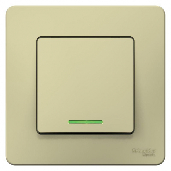 Выключатель 1-кл. СП Blanca 10А IP20 (сх. 1) 250В с подсветкой беж. SE BLNVS010117 ТехноИмпульс