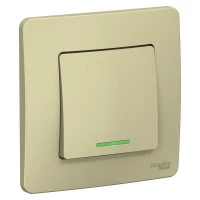 Выключатель 1-кл. СП Blanca 10А IP20 (сх. 1) 250В с подсветкой беж. SE BLNVS010117 ТехноИмпульс