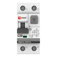 Выключатель автоматический дифференциального тока C 20А 30мА тип A 6кА АВДТ-63 (электрон.) PROxima EKF DA63-20-30e ТехноИмпульс